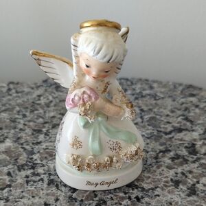 Nepco Vintage Angel Figurine with Gold Accents